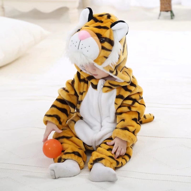 OLLULL Baby Tiger Costumes Unisex Toddler Outfit Halloween Dress Up Romper 18-24 Months - Image 3